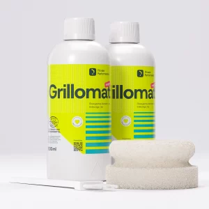 Grillomat Doppelpack 2 x 500 ml Grillomat Flaschen Schwamm Pinsel